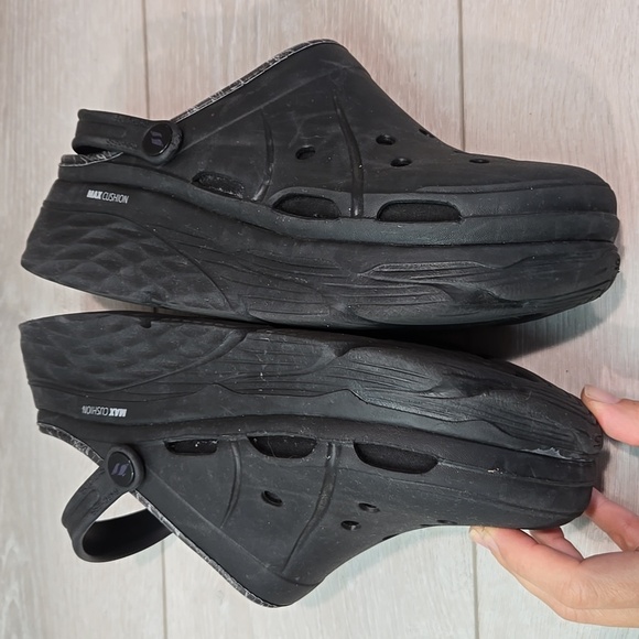 Skechers Womens Max CushionPlatform Clog Mule Insulated fur lined shoes sz 8 - Picture 10 of 12